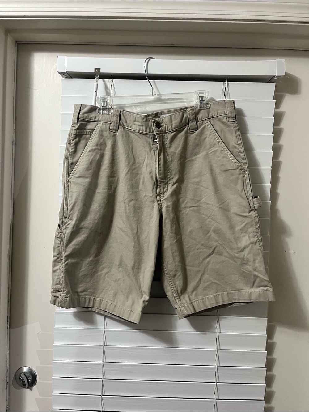 Carhartt Men's Tan Cargo Shorts - Workwear Style
